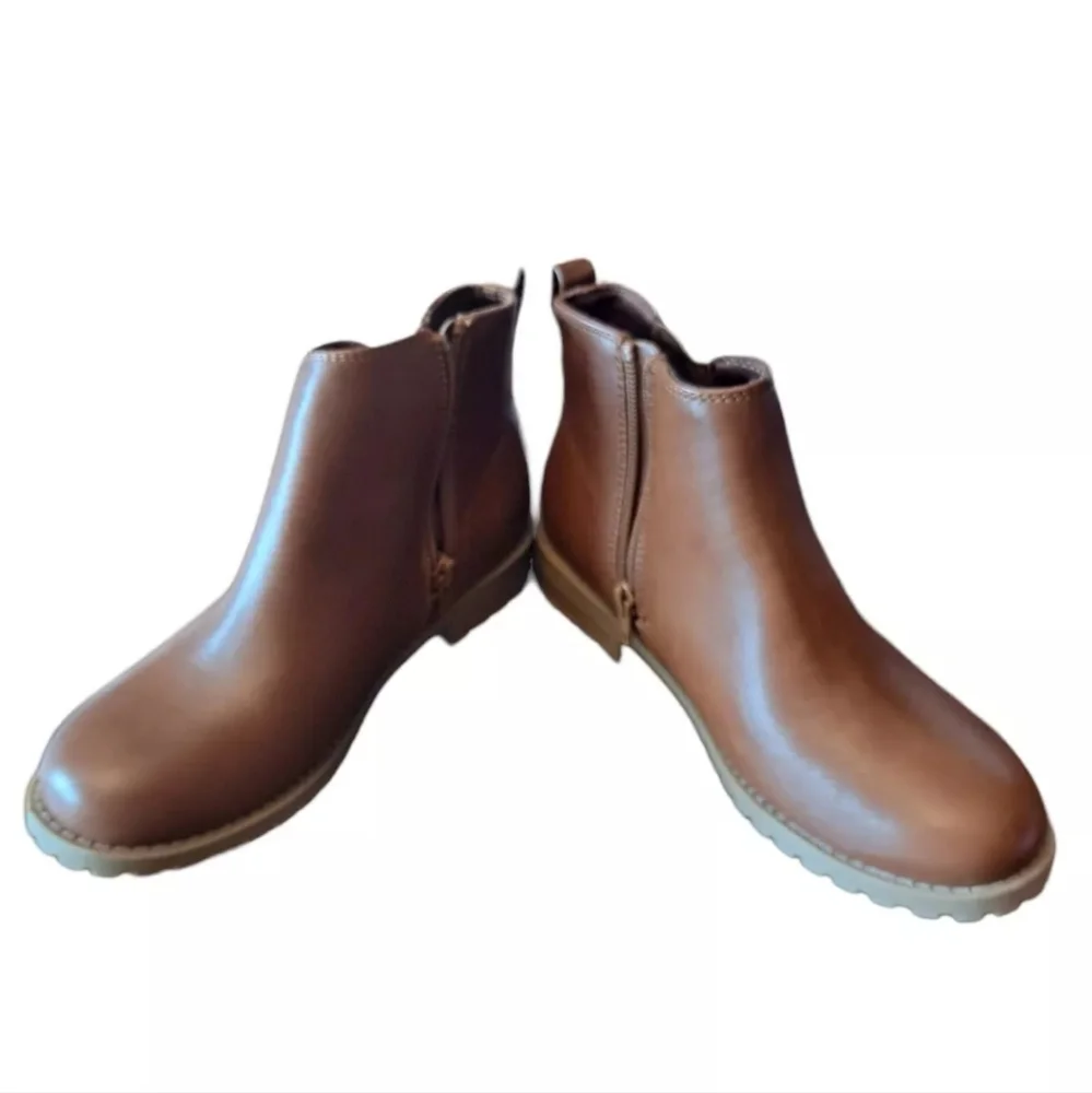 Sonoma Goods For Life Cilantro Womens‎ Size 6 Cognac Brown Ankle Bootie Boots